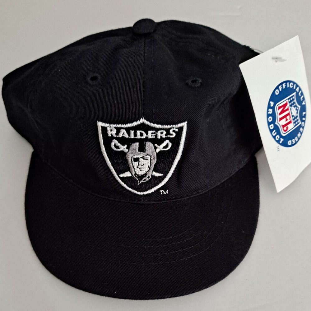NEW Vtg NFL Professional Model Las Vegas Raiders Kids Strapback Hat Child NFL